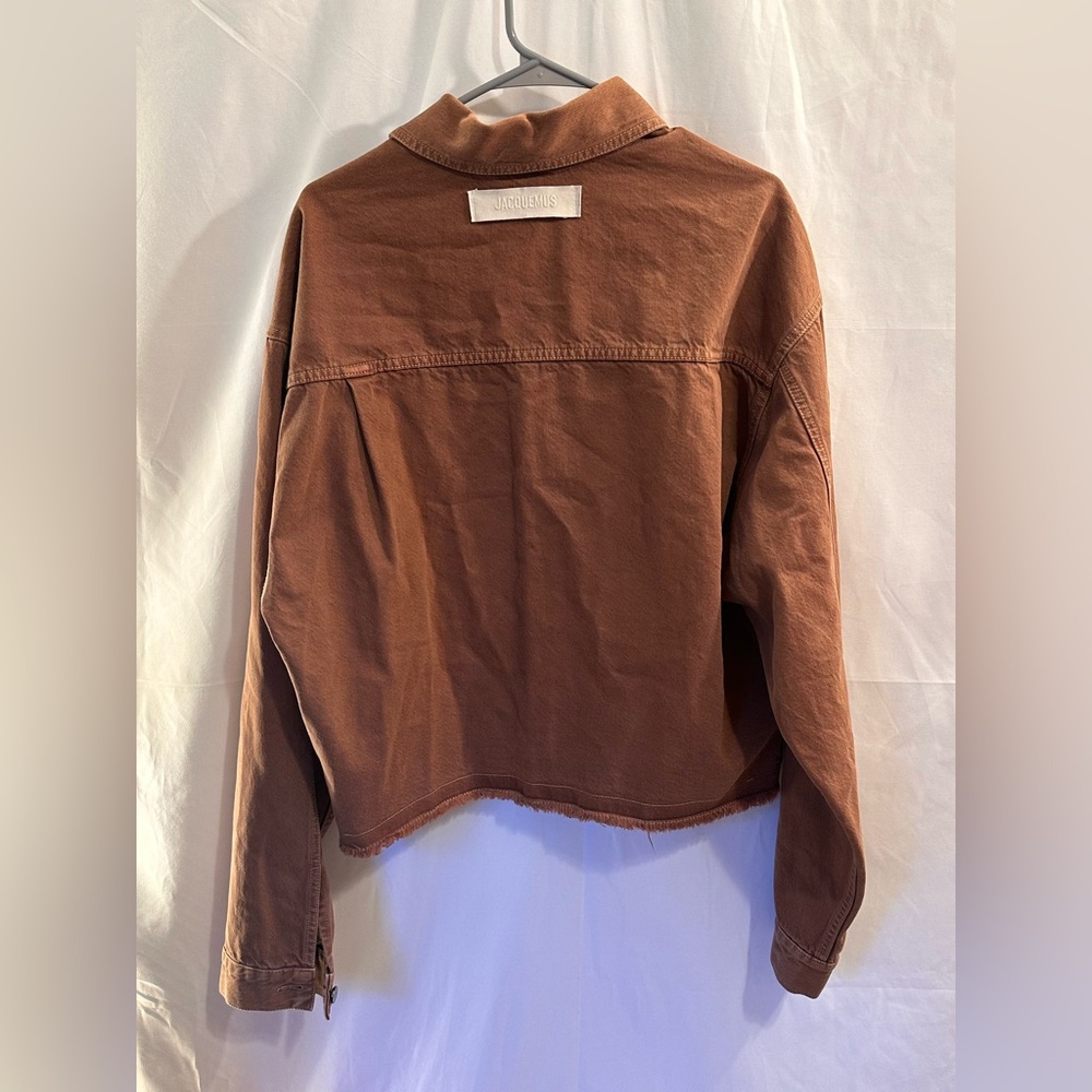 NWOT JACQUEMUS La Veste De-nimes Criollo in Camel & Beige new brown denim jacket - Picture 6 of 14